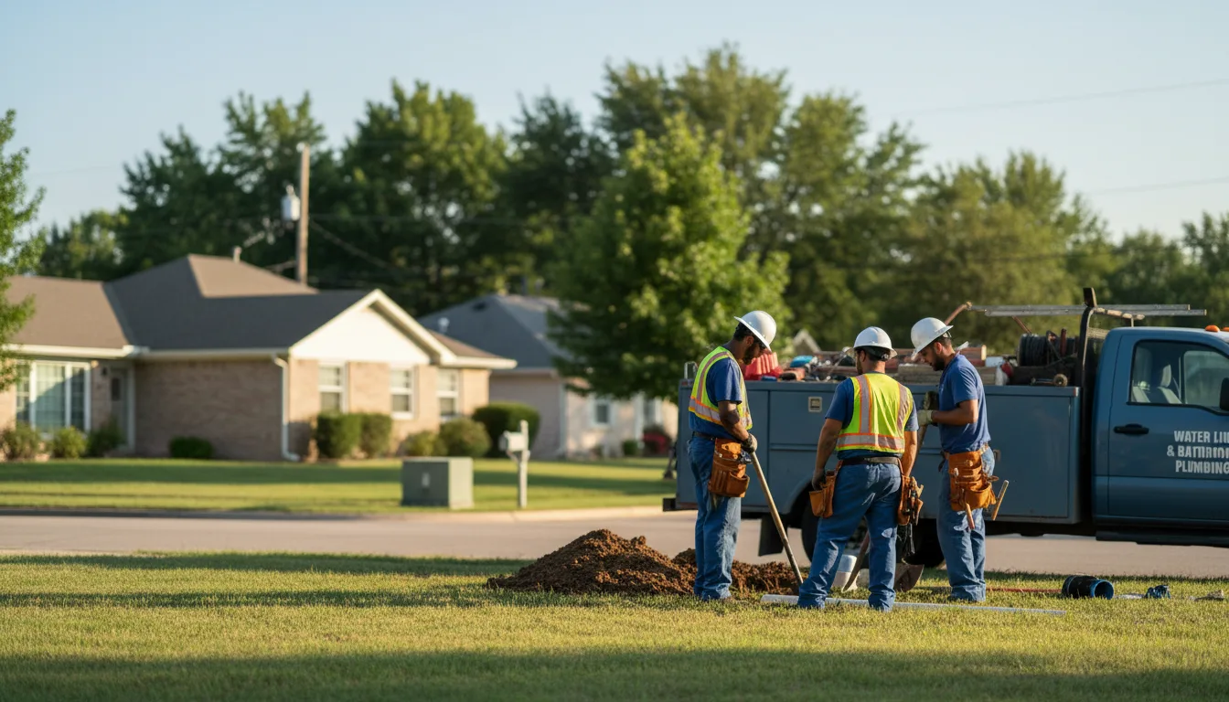 Residential water line and bathroom plumbing service in Steens, MS